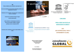 Folheto informativo - Comissão Nacional da UNESCO