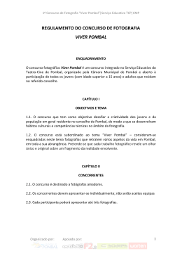 Regulamento do Concurso - Câmara Municipal de Pombal