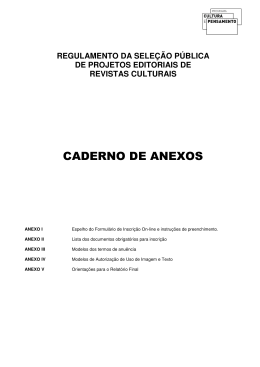 CADERNO DE ANEXOS - Ministério da Cultura