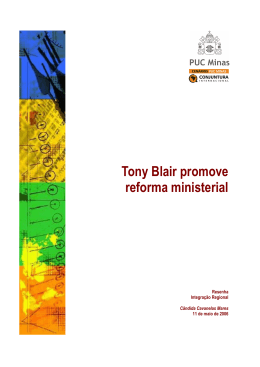Tony Blair promove reforma ministerial