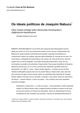 Os ideais políticos de Joaquim Nabuco
