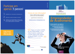 Empreendedor de Acolhimento - Erasmus for Young Entrepreneurs