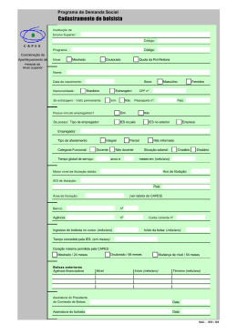 Formulários para bolsistas