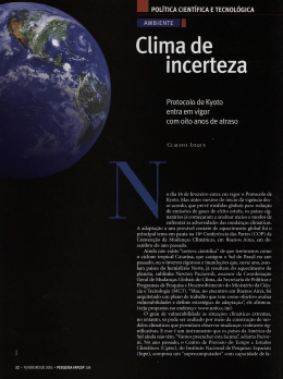 Clima de incerteza - Revista Pesquisa FAPESP