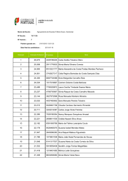 Lista de ordenação - horário n.º 7 - grupo 330