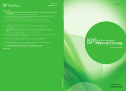 BJPT Brazilian Journal of Physical Therapy