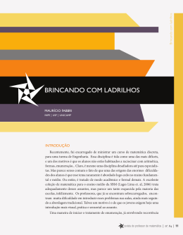BRINCANDO COM LADRILHOS - Revista Professor de Matemática