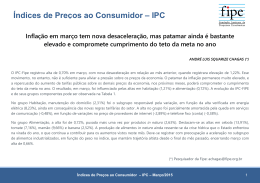 Índices de Preços ao Consumidor – IPC