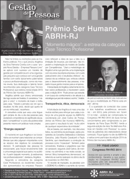 Prêmio Ser Humano ABRH-RJ