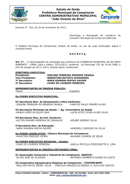 163-18.11.13-Homologa nomeação dos membros do CONS. MUN. M