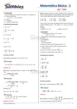 01. SB-01 - Resumo - Matemática Básica 1