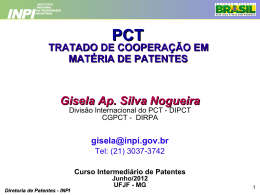 Gisela Ap. Silva Nogueira – ministrou o módulo “PCT – Tratado de