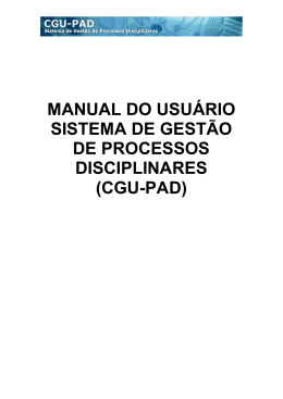 Manual do Sistema CGU-PAD
