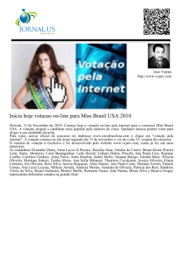 Inicia hoje votacao on-line para Miss Brasil USA 2010