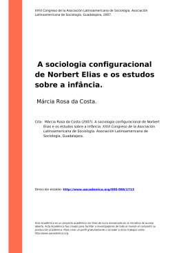 A sociologia configuracional de Norbert Elias e os