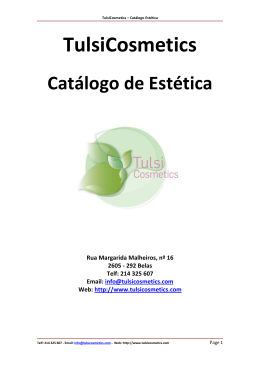 TulsiCosmetics Catalogo de Cosmetica Geral 27092011