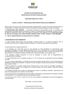 Edital nº 04/2015 - Secretaria de Educação do Estado do Rio