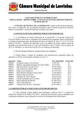 Edital 04/2015 - Câmara Municipal de Lavrinhas