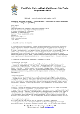 TIDD 5234 A/código de identificação no Portal Acadêmico - PUC-SP