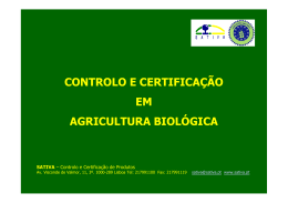O controlo e certificação da agricultura biológica
