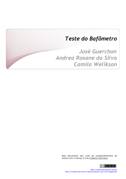 Teste do Bafômetro José Guerchon Andrea Rosane da Silva Camila