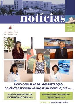 Notícias - Centro Hospitalar Barreiro Montijo
