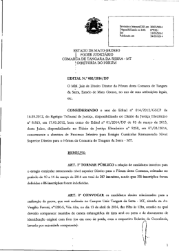 edital nº02/2014/df - Tribunal de Justiça do Estado de Mato Grosso