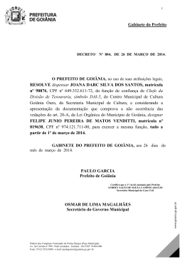 Decreto N. 804 de 26/03/2014