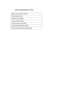 Lista de aprovados TECT 2011
