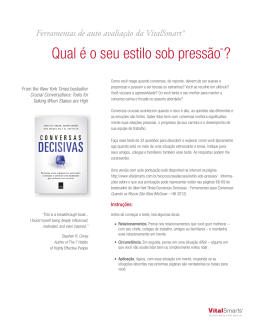 Imprima o PDF da avaliação ESTILO SOB PRESSÃO