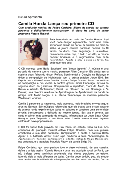 Camila Honda Lança seu primeiro CD