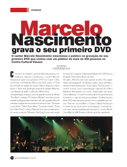Marcelo Nascimento grava seu primeiro DVD