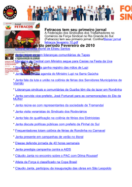 Fetracos tem seu primeiro jornal Mais notícias