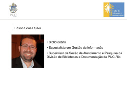 Edson Sousa Silva • Bibliotecário • Especialista em Gestão da