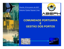 Comunidade portuária e gestão dos portos