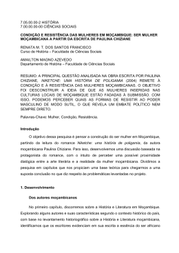 Condição e Resistência das Mulheres em Moçambique - PUC-SP