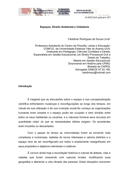Espaços, Direito Ambiental e Cidadania Cleidimar Rodrigues de