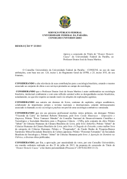 resolução nº 23/2013 - Universidade Federal da Paraíba