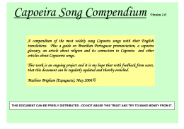 Capoeira Song Compendium Version 1.0