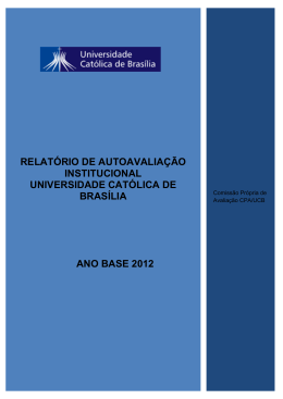 Relatório de Autoavaliação Parcial - Universidade Católica de Brasília