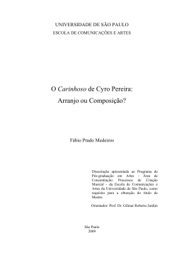 Dissertação: O `Carinhoso` de Cyro Pereira: Arranjo ou Composição?