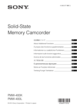 Solid-State Memory Camcorder