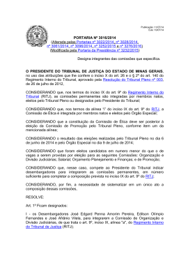 PORTARIA Nº 3016/2014 - Tribunal de Justiça de Minas Gerais