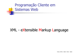 Programacao cliente em sistemas Web - XML