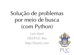 Solução de problemas por meio de busca (com Python)
