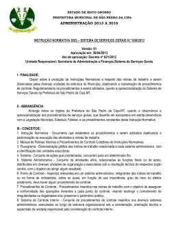 instrução normativa 006/2013 - Prefeitura Municipal de São Pedro