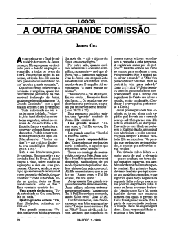 A OUTRA GRANDE COMISSÃO - College and University Dialogue