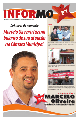 Marcelo Oliveira faz um balanço de sua atuação na Câmara Municipal