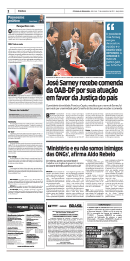 José Sarney recebe comenda da OAB