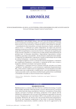 RABDOMIÓLISE - Acta Médica Portuguesa